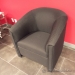 Black Patterned Tub Style Reception Chair